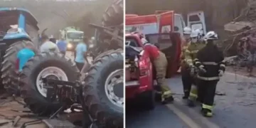 Caminhão que transportava máquinas agrícolas tomba e interdita BR-242 em Lençóis