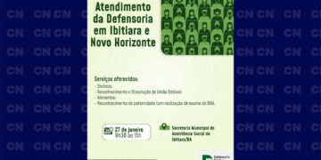 Chapada: atendimento da Defensoria Pública ocorrerá em Ibitiara e Novo Horizonte