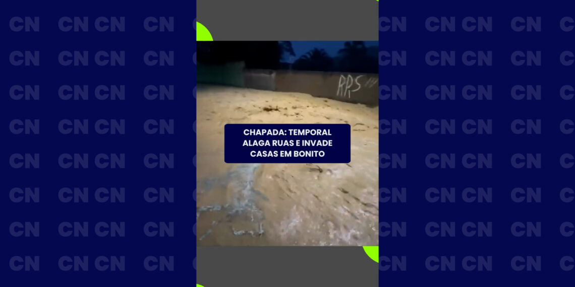 JMD: temporal alaga ruas e invade casas em Bonito