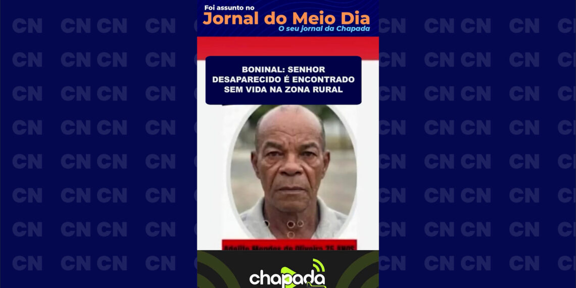 JMD: senhor de Boninal que estava desaparecido é encontrado sem vida na zona rural