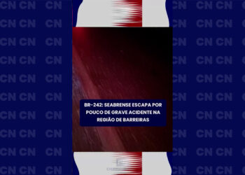 BR-242: Seabrense escapa por pouco de grave acidente na região de Barreiras