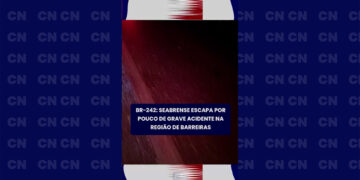 BR-242: Seabrense escapa por pouco de grave acidente na região de Barreiras