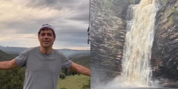 Jorge Vercillo visita Chapada Diamantina e conhece a cachoeira do Buracão em Ibicoara
