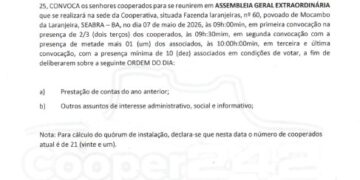 COOPERATIVA DE TRANSPORTADORES AUTONOMOS DE CARGAS DA CHAPADA DIAMANTINA LTDA