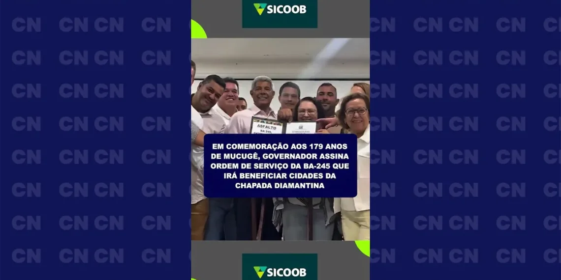 JMD: Em comemoração aos 179 anos de Mucugê, governador assina ordem de serviço da BA-245