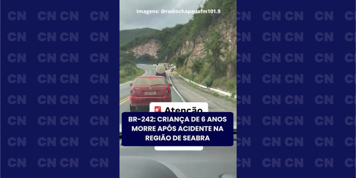 BR-242 : Criança de 6 anos morre após acidente na região de Seabra