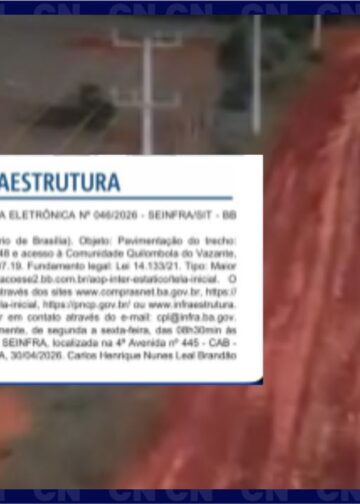Governo oficializa licitação para pavimentação da estrada entre Seabra e o distrito de Baraúnas (Jatobá)
