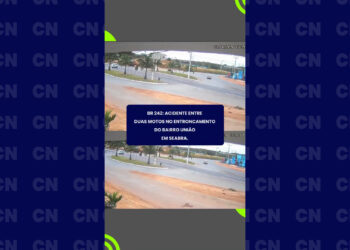 BR-242: Acidente entre duas motos no entroncamento do bairro União em Seabra