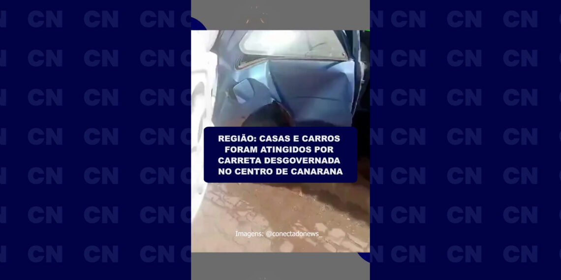 Região: Casas e carros foram atigindos por carreta desgovernada no centro de Canarana